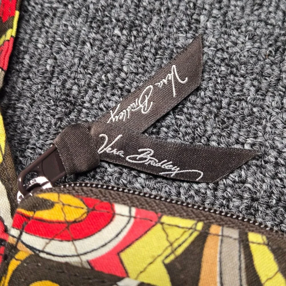 Vera Bradley Puccini Wristlet Wallet ID Case Retired Red Yellow Floral VTG
